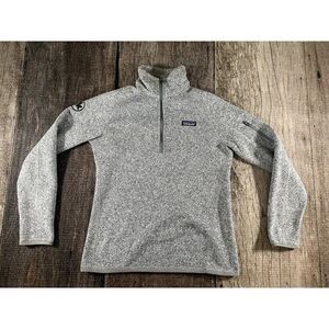 Patagonia Better Sweater Womens 1/4 Zip Fleece Pullover Grey